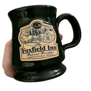 FOXFIELD INN COFFEE MUG. EMBOSSED BED AND BREAKFAST MUG